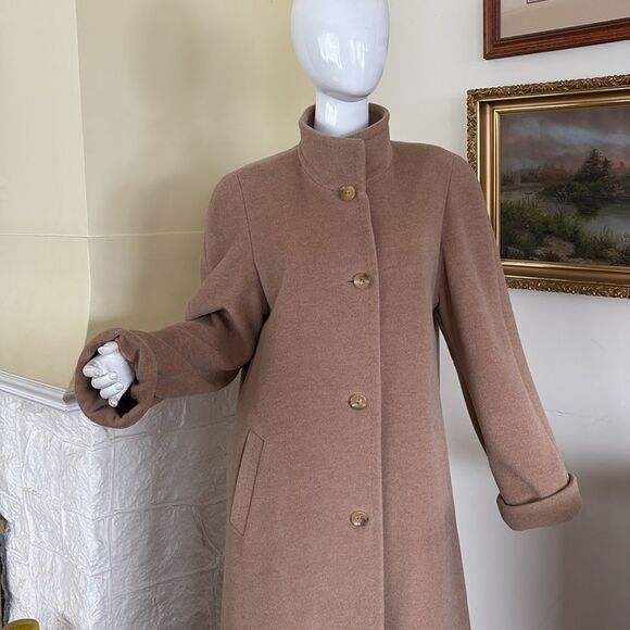 Marcona Angora & Wool Full Length Camel Coat - Picture 6 of 14